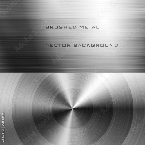 Vector illustration of brushed metal background