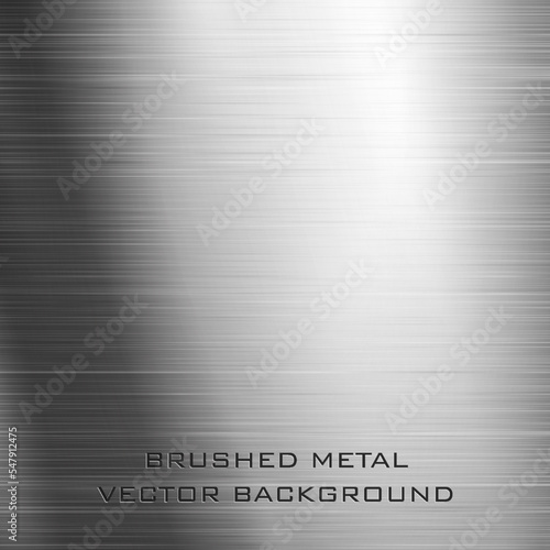 Vector illustration of brushed metal background