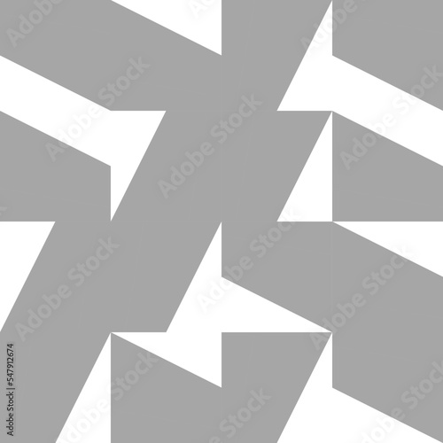 Abstract geometric vector seamless pattern with triangles, squares, rectangles and polygons. Scandinavian design style simple black, grey and white shapes. Monochrome graphic background