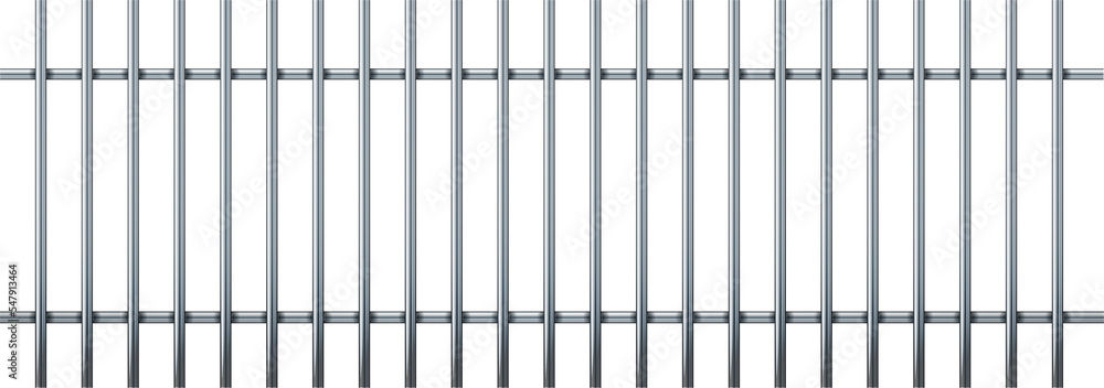 Realistic prison metal bars. Prison fence jail. Iron jail cage. Template design for criminal or sentence. Vector illustration Realistic prison metal bars. Prison fence jail. Iron jail cage. Template design for criminal or sentence. Vector illustration