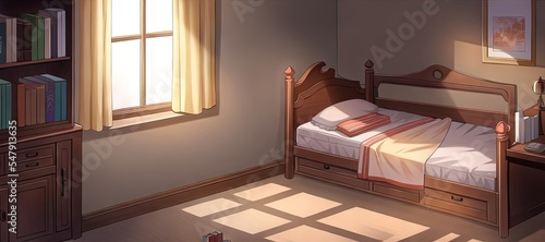 Anime Room. AI generated art illustration. #547913635