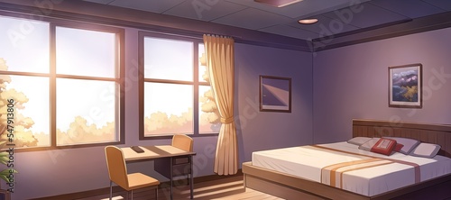 Anime Room. AI generated art illustration.	
 #547913806