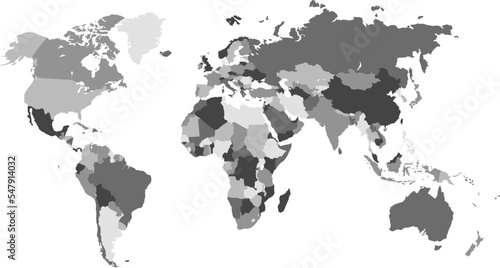 Vector illustration of world map isolated on white background © Maxim Basinski