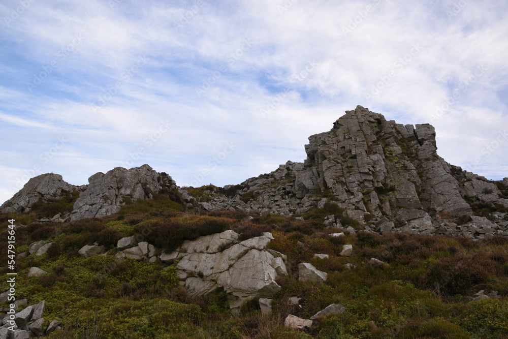 the top of stiperstones in the Shropshire hills