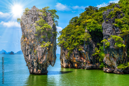 Rocks on James Bond island, Khao Phing Kan, Ko Tapu, Ao Phang-ng photo