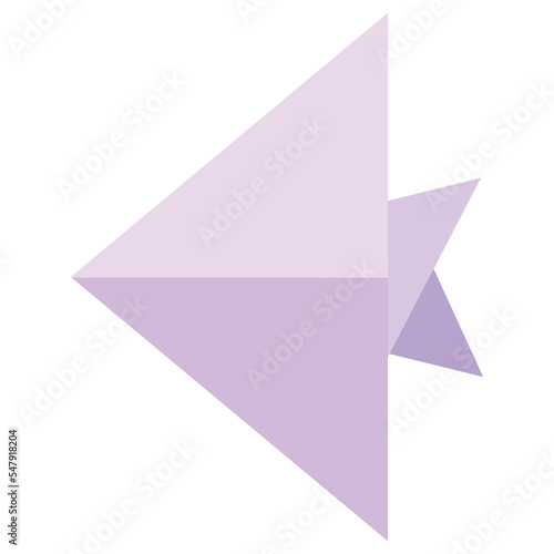 Free Download Origami fish, triangular folded paper crafty styled vector - GFXLoad