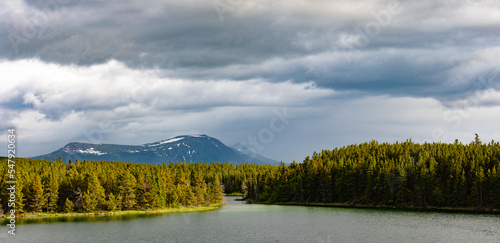 Snafu Lake rain clouds Yukon Territory YT Canada photo