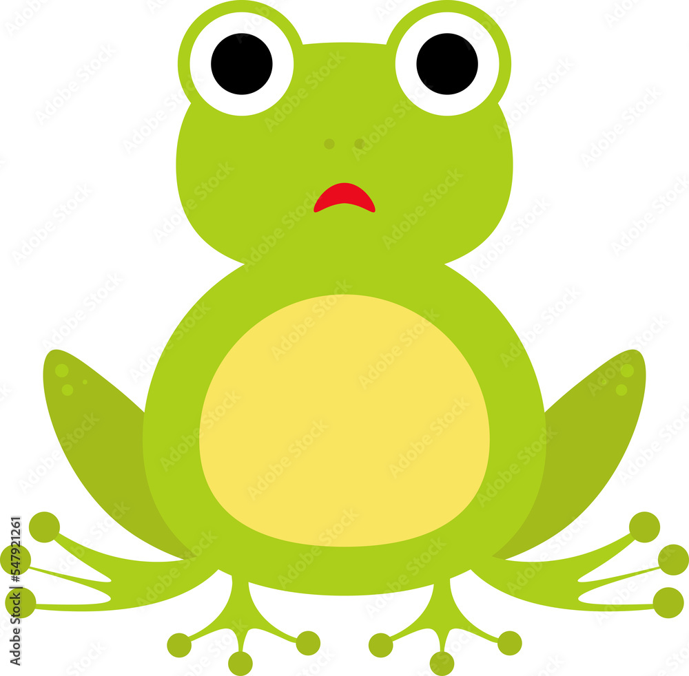 Obraz premium frog design illustration isolated on transparent background 