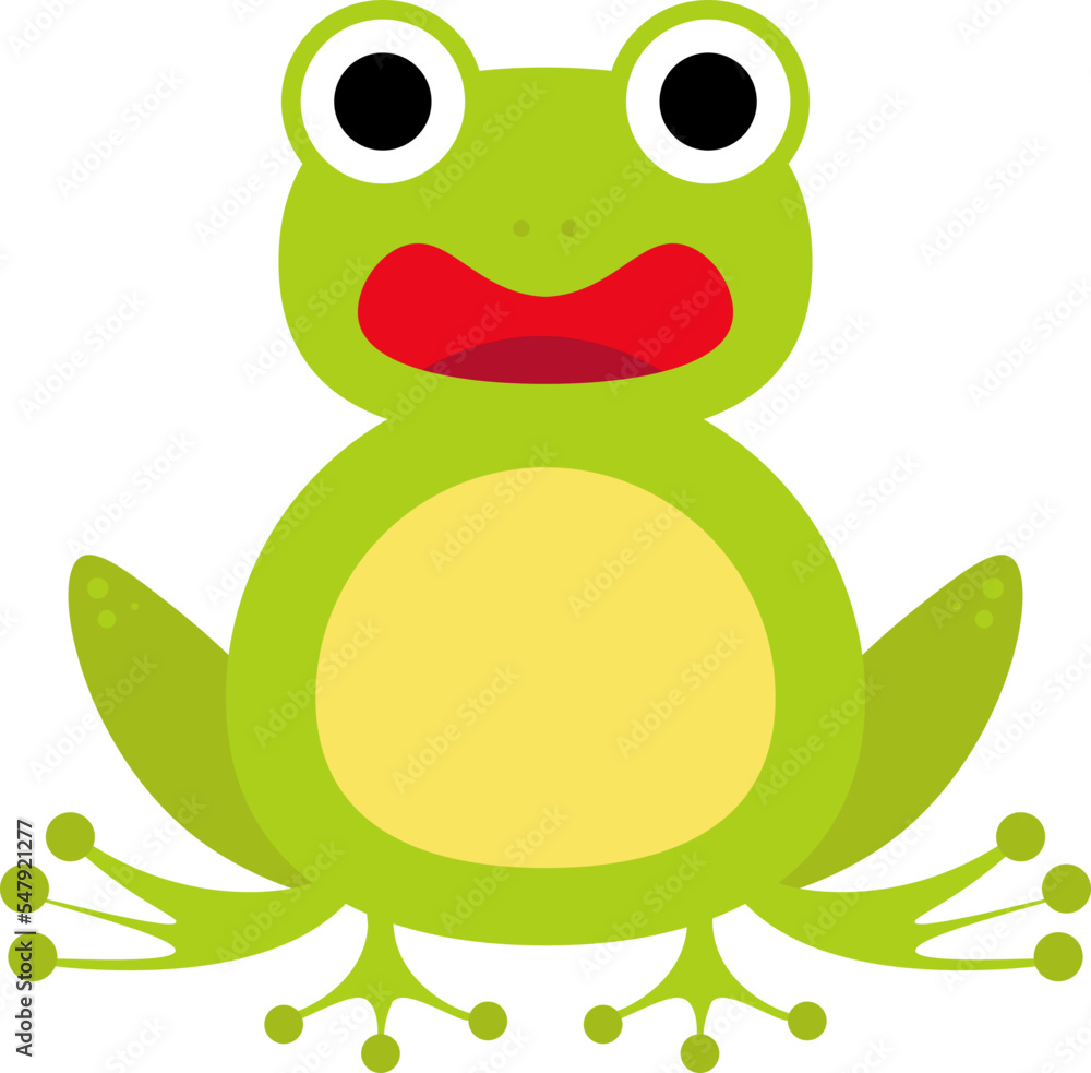 Fototapeta premium frog vector design illustration isolated on transparent background 