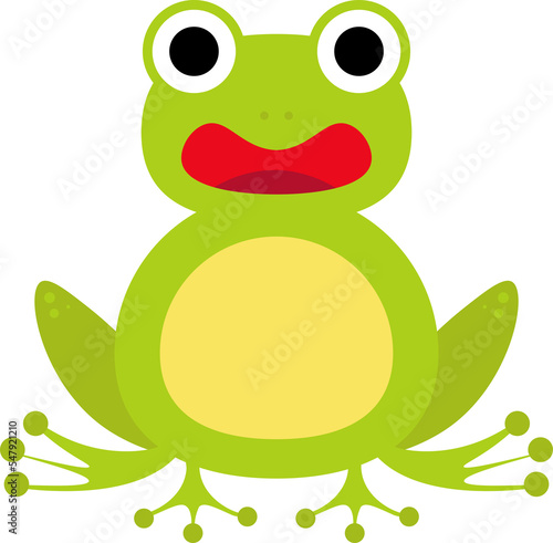 frog design illustration isolated on transparent background 