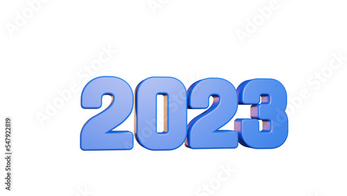 Newyear 2023 3d rendering png
