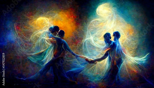 Soulmates dancing together through the centuries