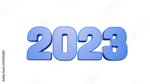 Newyear 2023 3d rendering png