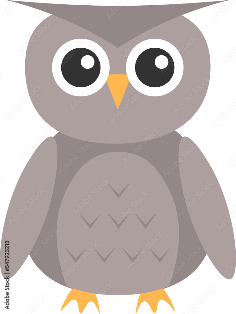owl design illustration isolated on transparent background 