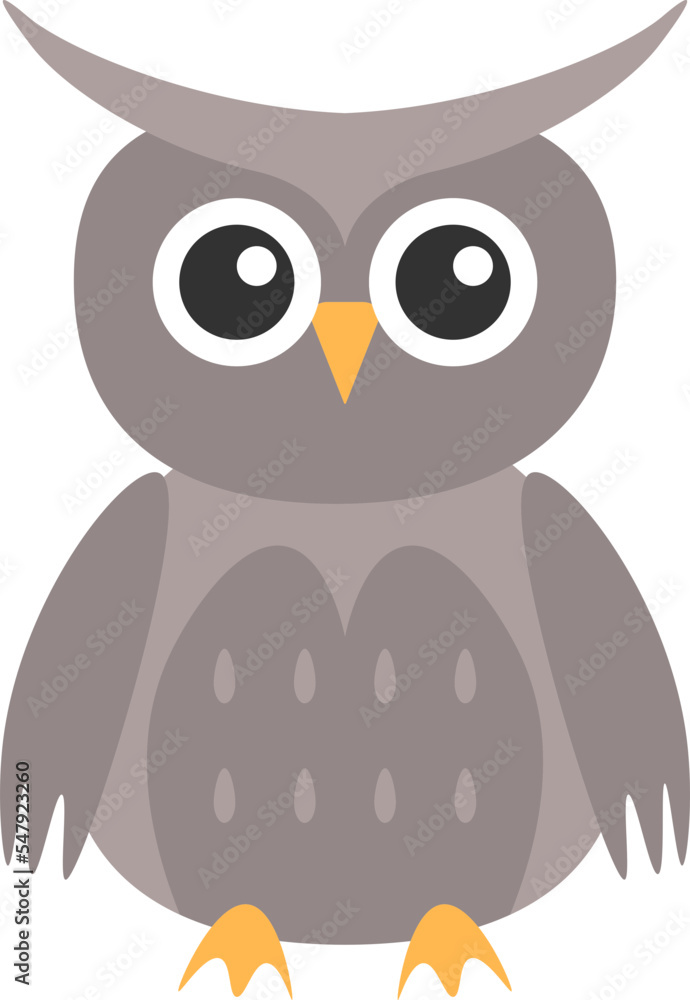 owl vector design illustration isolated on transparent background 