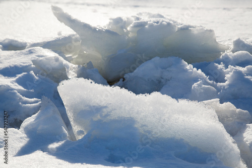 Ice blocks on a winter day. © ksi