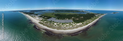 aerial view of the coast of Rhode Island