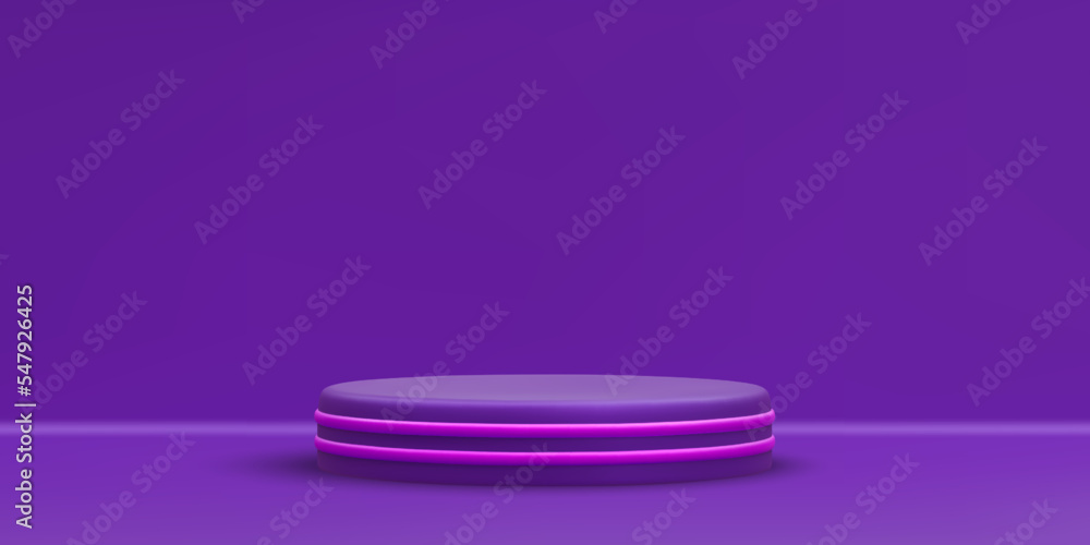 3d realistic round podium. Scene and platform on light background. Design pedestal for award and winner. Vector illustration 3d realistic round podium. Scene and platform on light background. Design pedestal for award and winner. Vector illustration