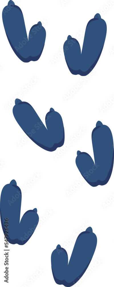 Wild animal footprints flat icon Steps and trails Wild animal footprints flat icon Steps and trails
