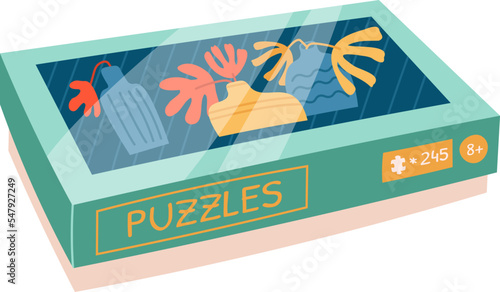 Puzzles flat icon Board game Entertainment activities