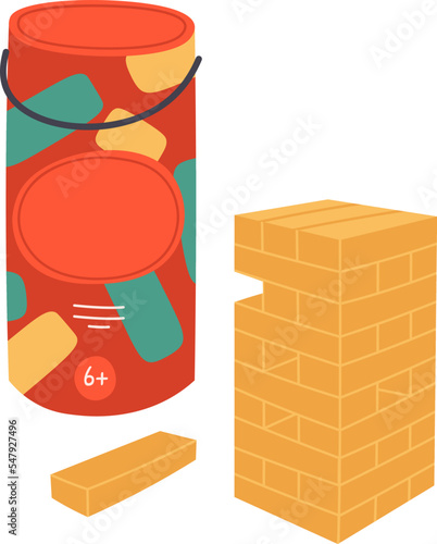 Game with tube pack flat icon Board game Entertainment