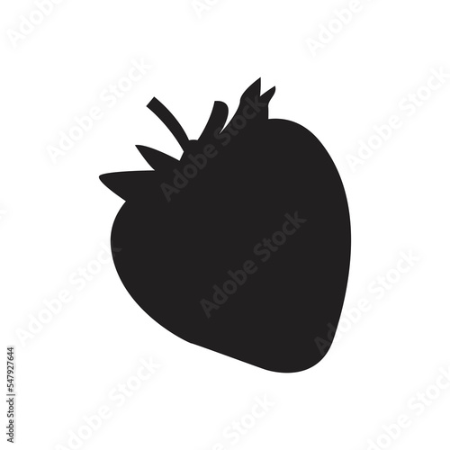 Strawberry symbol sign silhouette vector