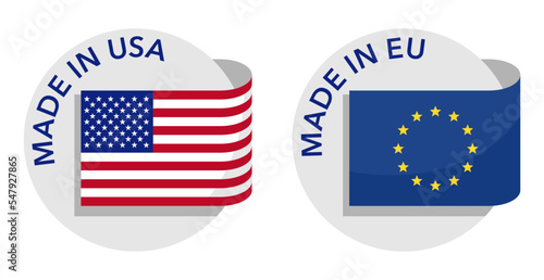 Country of origin icons - USA, EU
