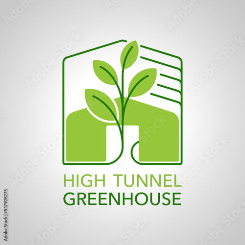 High Tunnel Greenhouse logo for gardening