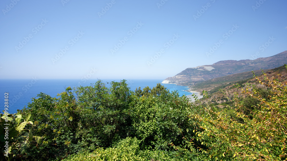 Nonza beach in the Corsican cape