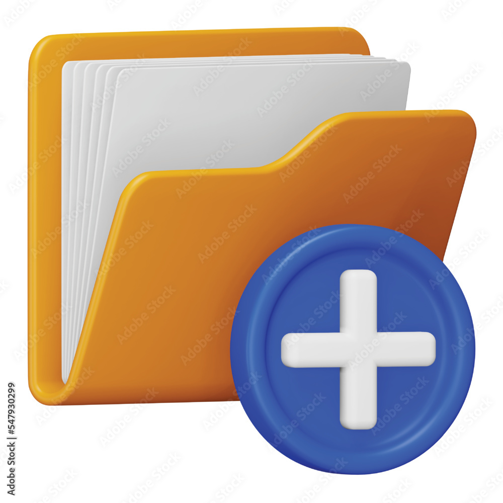 Obraz premium New folder 3d rendering isometric icon.