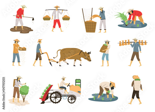 Asian Farmers Flat Set