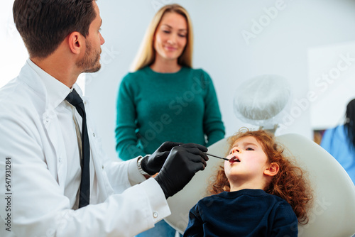 Child having dentist appointment.