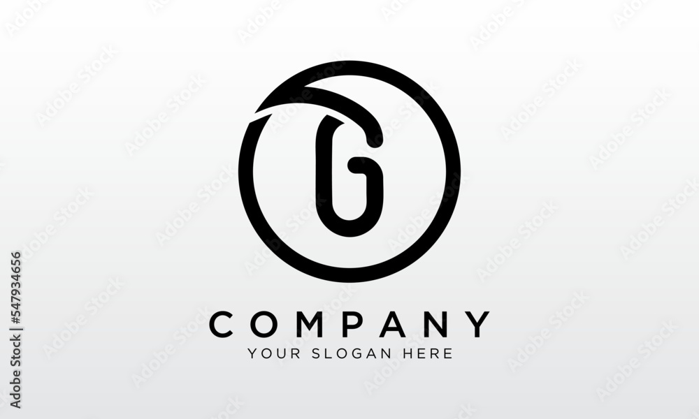 Initial Letter G Logo With Circle Shape. Modern Unique Creative G Logo Design Vector Template. Initial Letter G Logo With Circle Shape. Modern Unique Creative G Logo Design Vector Template.