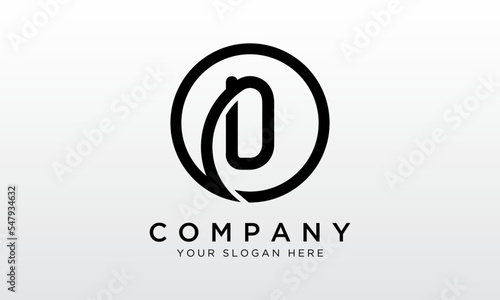 Initial Letter D Logo With Circle Shape. Modern Unique Creative D Logo Design Vector Template.