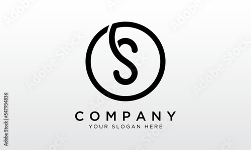 Initial Letter S Logo With Circle Shape. Modern Unique Creative S Logo Design Vector Template.