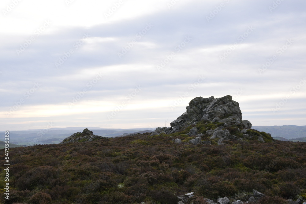 the top of stiperstones in the Shropshire hills