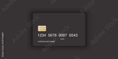 credit card mock up isolated on white background