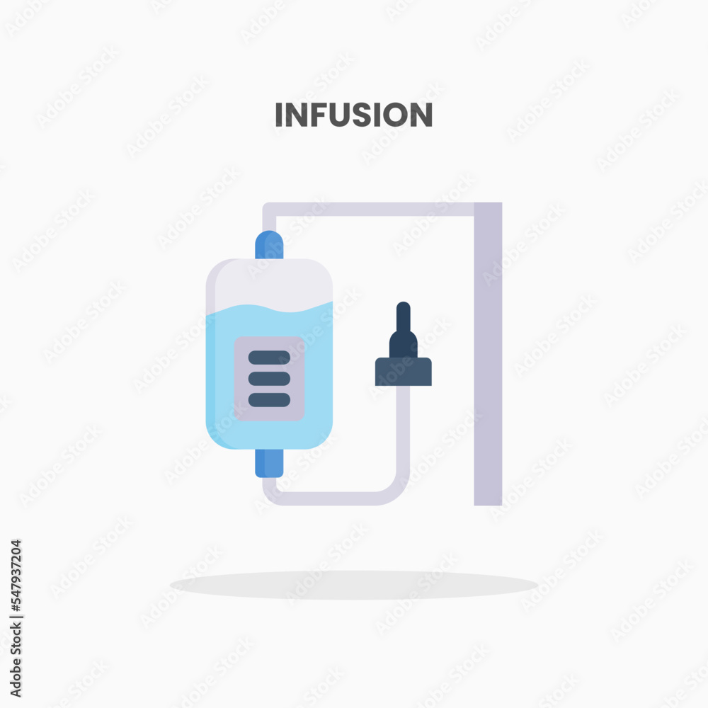 Fototapeta premium Infusion icon flat. Vector illustration on white background. Can used for web, app, digital product, presentation, UI and many more.
