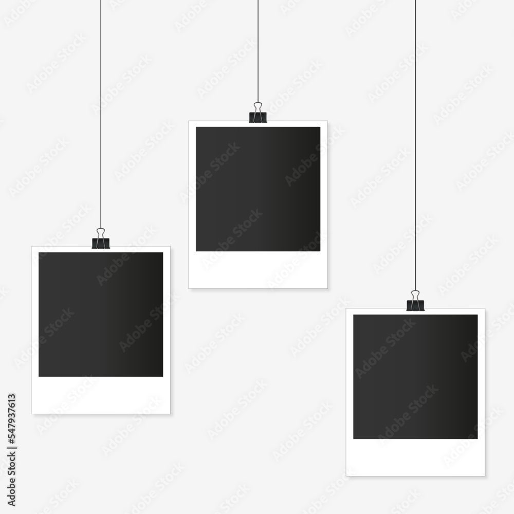 Photo Frame Collection. Polaroid photo frame set.Photo frames with