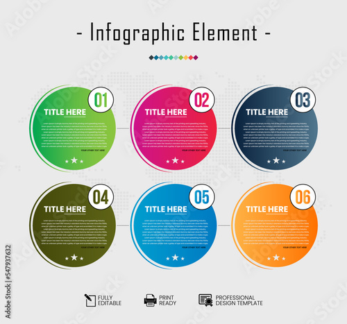 Vector illustration of Business infographics tabs template for presentation, education, web design, banners, brochures, flyers
