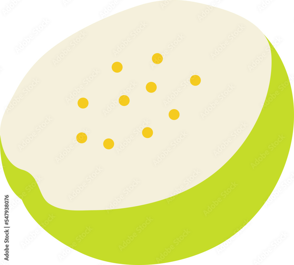 Guava half cut colorful style Guava half cut colorful style