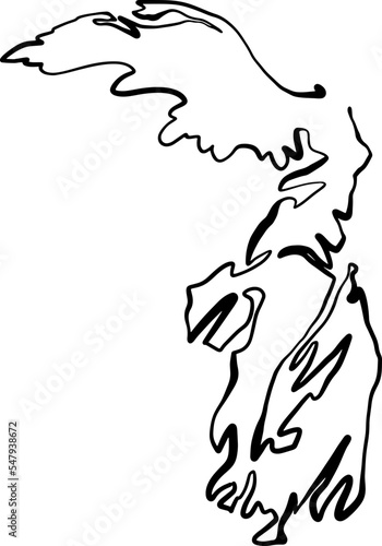 statue of Winged Victory of Samothrace one line vector illustration art. Generative AI photo
