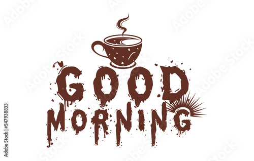 beautiful good morning coffee t shirt design