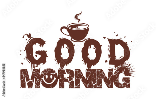 beautiful good morning coffee winter t shirt design