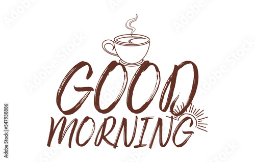 good morning coffee t shirt design
