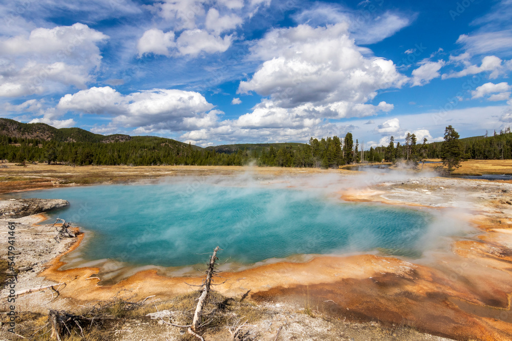 Hot spring at Yellowstone National Park. USA. Hot spring at Yellowstone National Park. USA.