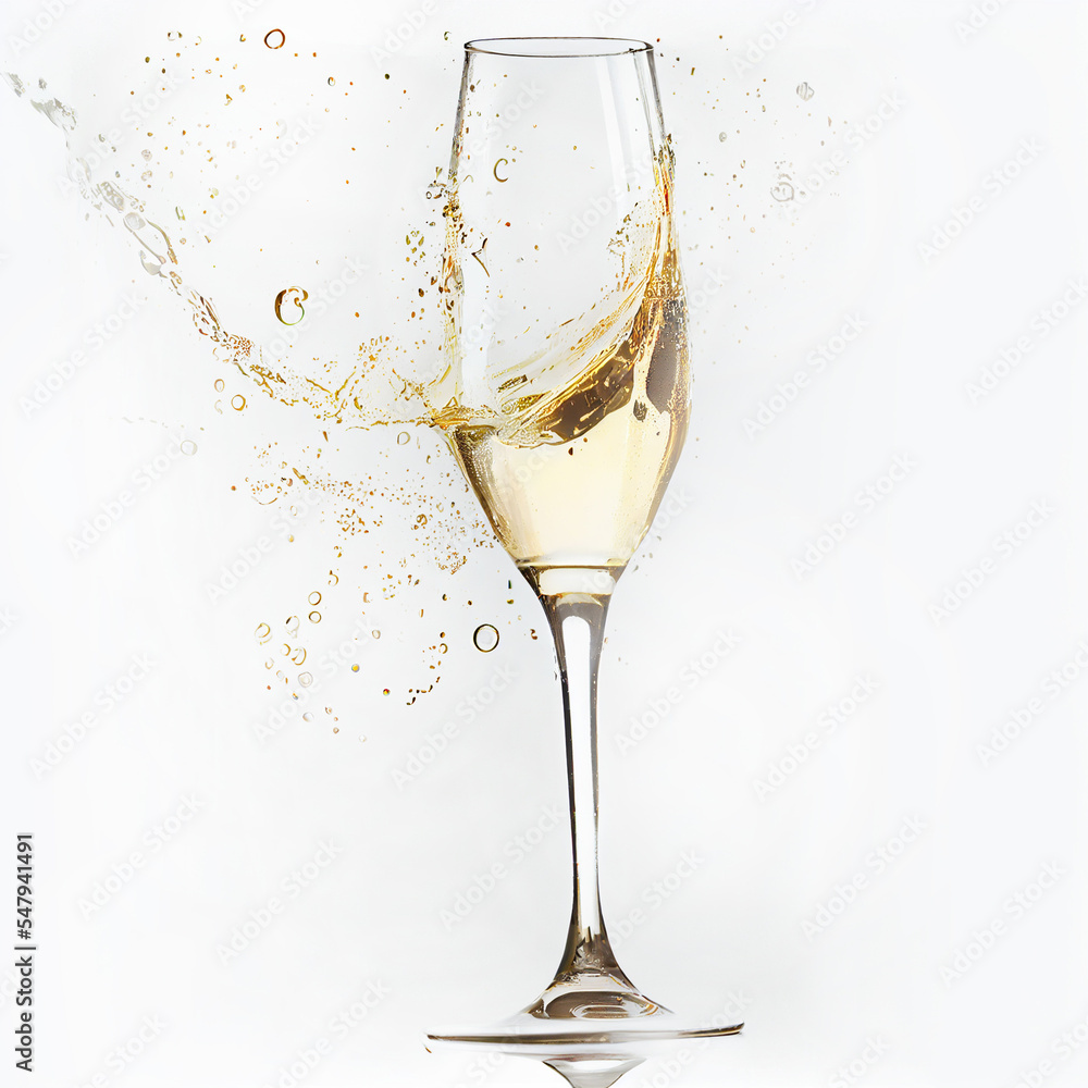 Champagne Explosion With Toast Of Flutes. Champagne Explosion With Toast Of Flutes.