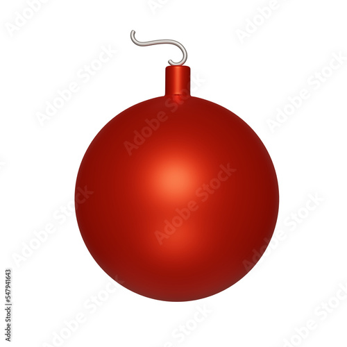 Red Christmas Ball Decoration Transparent PNG