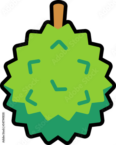 Durian colorful with black stroke