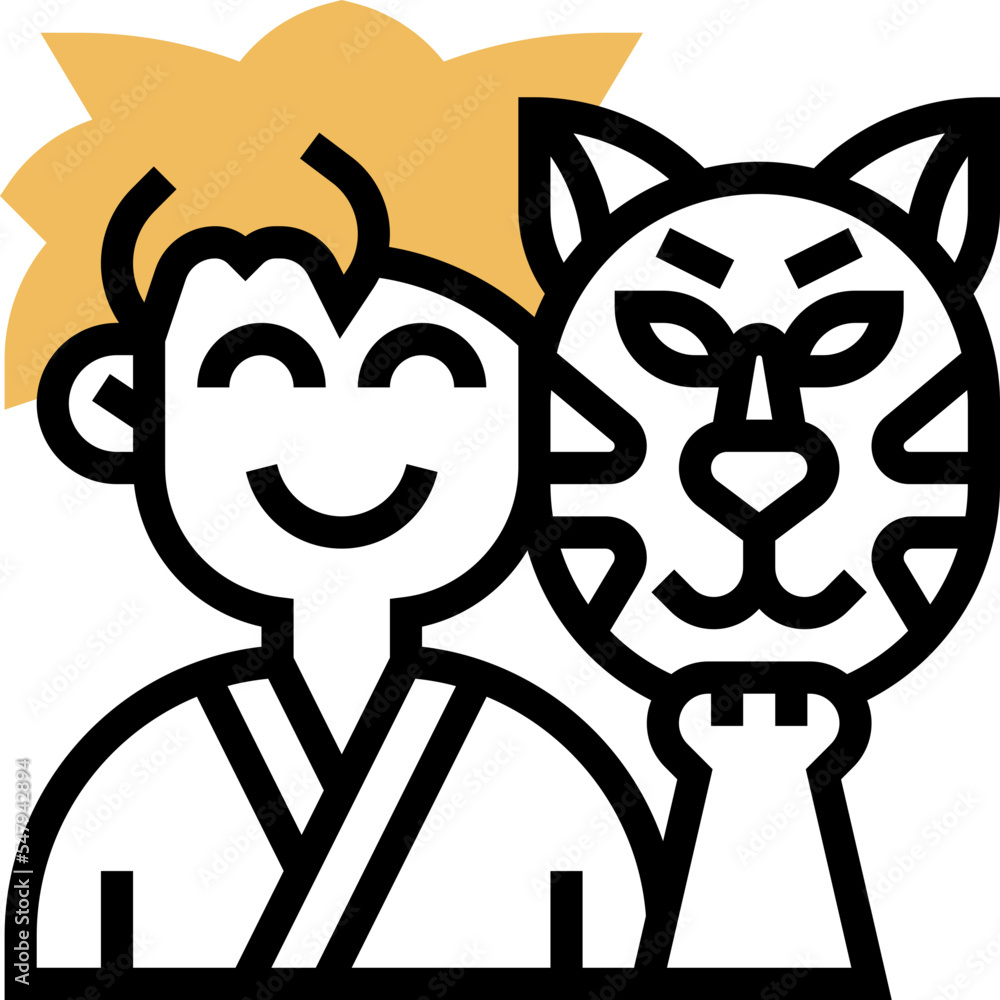 Fototapeta premium kitsune icon